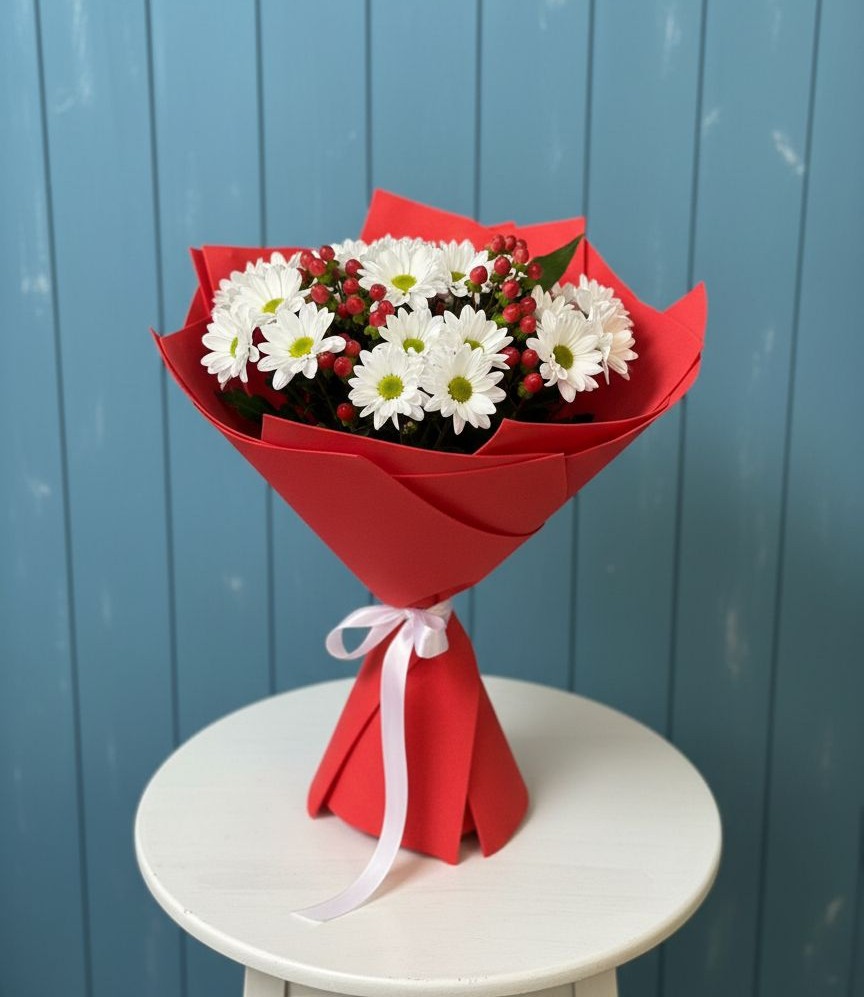 Букет цветов из: Хризантемы в Дементьево