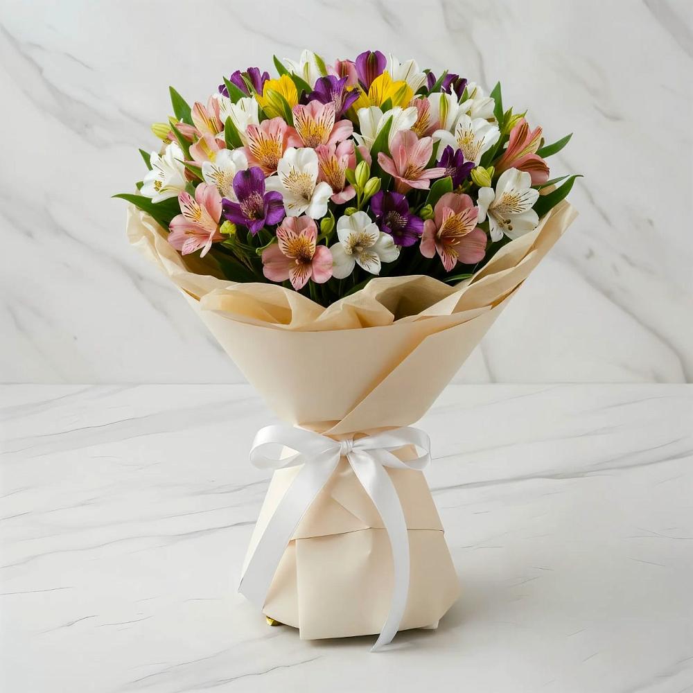 Букет цветов из: Альстромерии в Дементьево