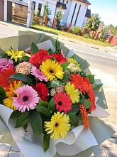 Букет цветов из:  Герберы #REPLACE_PRED# Дементьево