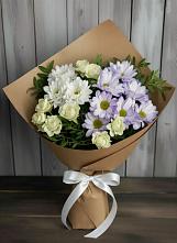 Букет цветов из:  Хризантемы и Розы в Дементьево