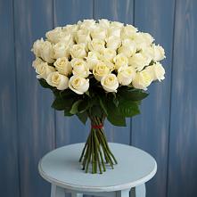 Букет 51 Белая роза Эдлесс Лав в Дементьево
