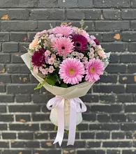 Букет цветов из:  Герберы и Хризантемы в Дементьево