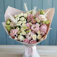 Букет цветов из:  Альстромерии и Розы в Дементьево